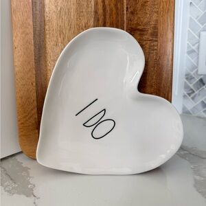 Rae Dunn Heart Shaped Artisan Collection Dish - “I DO”